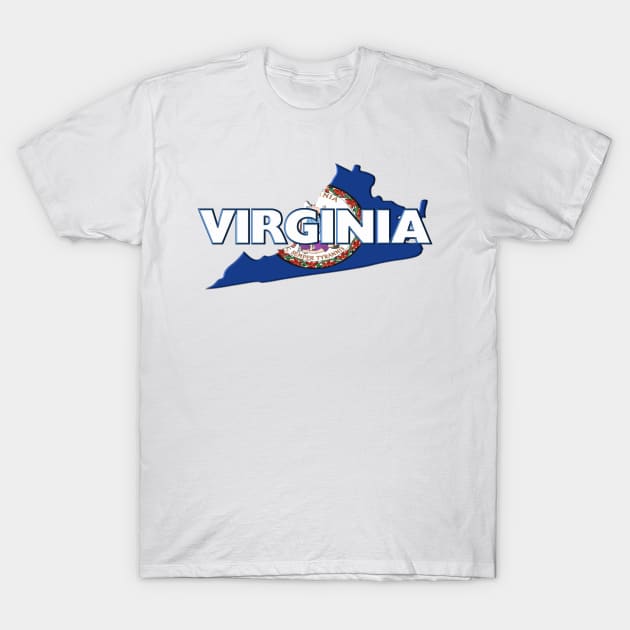 Virginia Colored State T-Shirt by m2inspiration